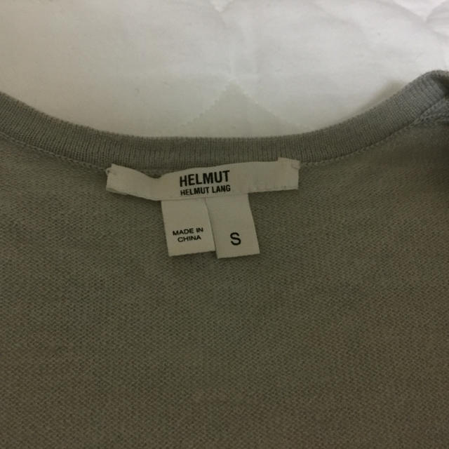 HELMUT LANG(ヘルムートラング)のUSED☆ヘルムートラング☆ニット☆長め薄手☆ライトグレーSサイズ レディースのトップス(ニット/セーター)の商品写真