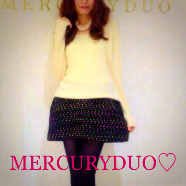 MERCURYDUO(マーキュリーデュオ)のMERCURYDUO♡ラメツイードスカート レディースのスカート(ミニスカート)の商品写真