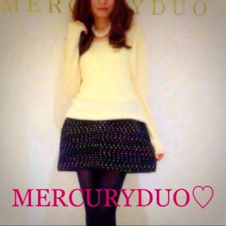 マーキュリーデュオ(MERCURYDUO)のMERCURYDUO♡ラメツイードスカート(ミニスカート)