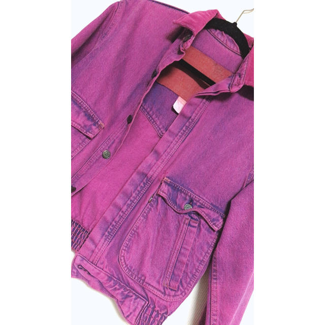 WEGO(ウィゴー)のパープルジージャン レディースのジャケット/アウター(Gジャン/デニムジャケット)の商品写真