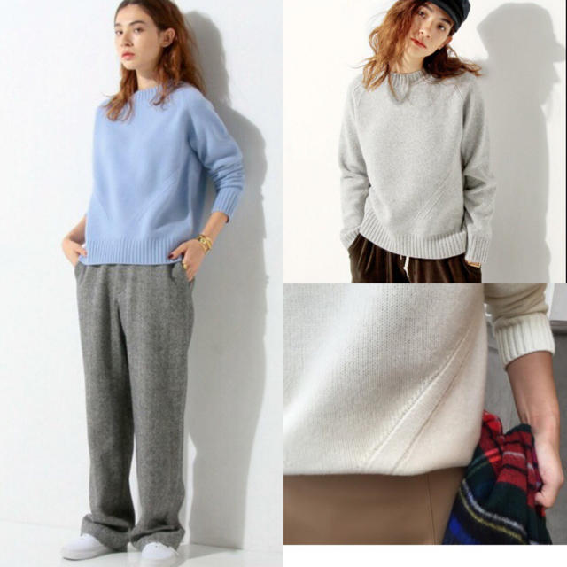 UNITED ARROWS(ユナイテッドアローズ)のUNITED ARROWS クルーネック ニット(グレー) レディースのトップス(ニット/セーター)の商品写真