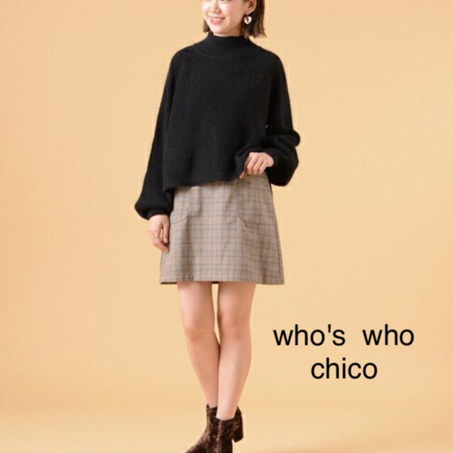 who's who Chico(フーズフーチコ)の今季新作❁﻿フーズフーチコ ハイネックボリュームスリーブニット レディースのトップス(ニット/セーター)の商品写真