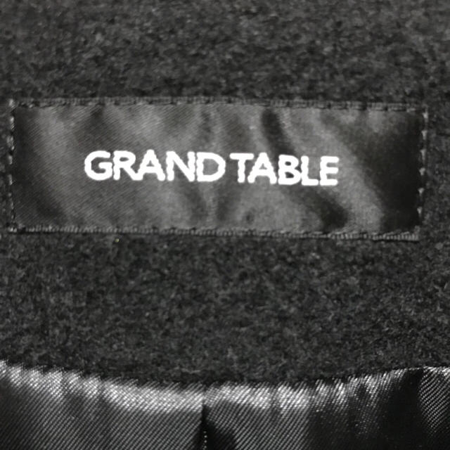 GRAND TABLE  ファー&飾りベルト付きポンチョコート 1