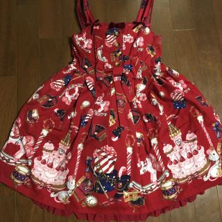 アンジェリックプリティー(Angelic Pretty)の美品♡HolyNightStoryJSK♡ワイン(ひざ丈ワンピース)