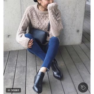 ジーユー(GU)の【人気♡新品♡完売】GU ケーブルニット ベージュ M(ニット/セーター)