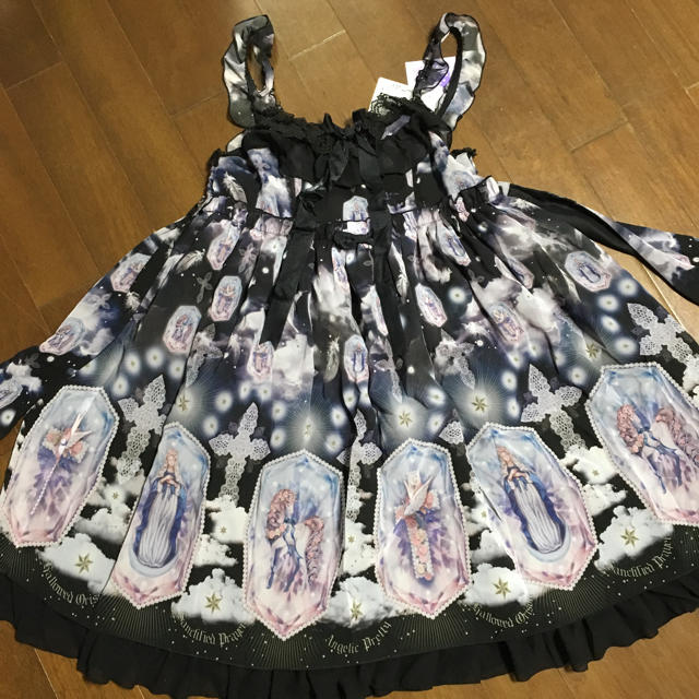 Angelic Pretty(アンジェリックプリティー)の新品♡Cecilia Cross HWJSK♡黒 レディースのワンピース(ひざ丈ワンピース)の商品写真