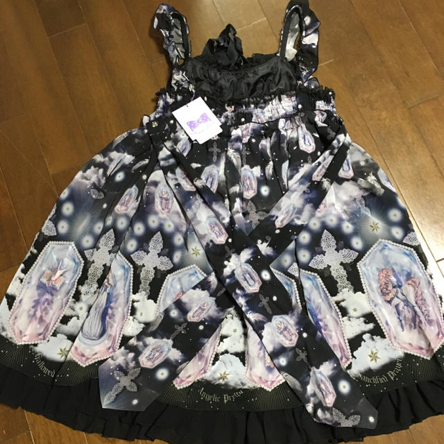 Angelic Pretty(アンジェリックプリティー)の新品♡Cecilia Cross HWJSK♡黒 レディースのワンピース(ひざ丈ワンピース)の商品写真