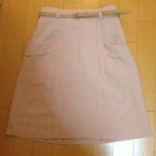 イマージュ(IMAGE)のピンク シフオンスカート(ひざ丈スカート)