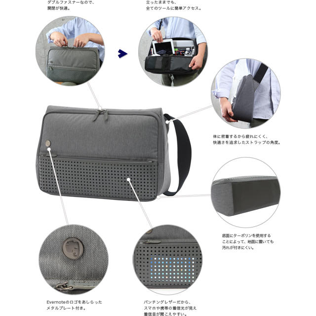 ひらくPCバッグ EVERNOTE Edition ベリー | bombaytools.com