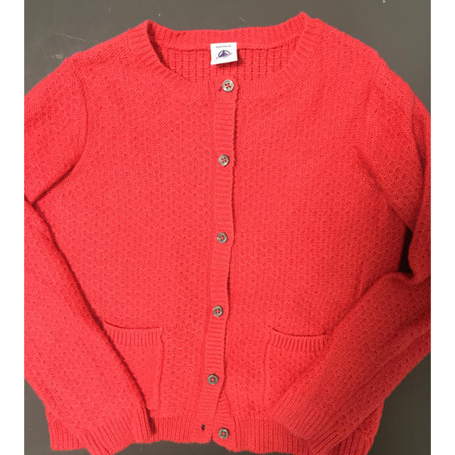 PETIT BATEAU(プチバトー)のプチバトー ニットカーディガン size114センチ キッズ/ベビー/マタニティのキッズ服女の子用(90cm~)(カーディガン)の商品写真