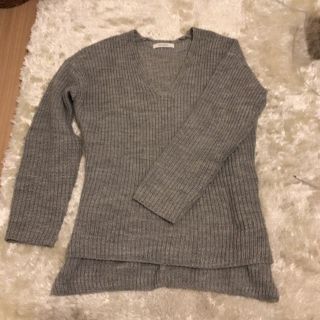 マウジー(moussy)の【中古】moussy マウジー グレーやわらかニット(ニット/セーター)