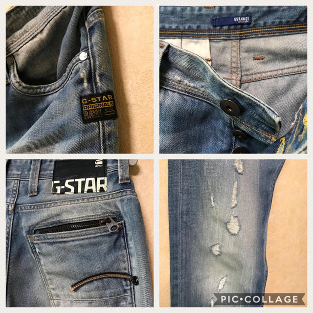 G-STAR RAW(ジースター)の◆G-STAR RAW DENIM 28インチ ダメージジーンズ メンズのパンツ(デニム/ジーンズ)の商品写真