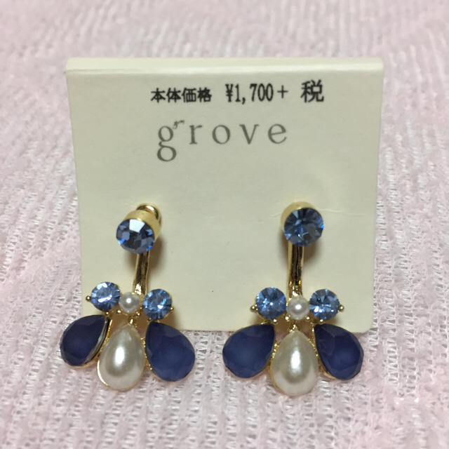 grove(グローブ)のグローブ ブルーのピアス レディースのアクセサリー(ピアス)の商品写真