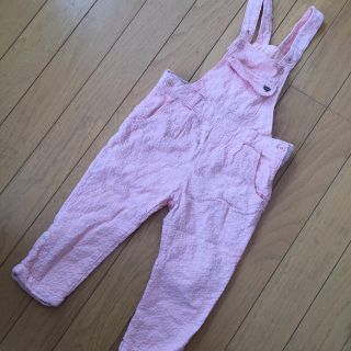 ザラキッズ(ZARA KIDS)のzarababy 花柄 オーバーオール (パンツ/スパッツ)