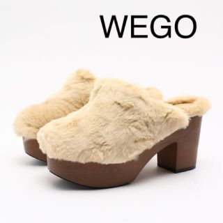 ウィゴー(WEGO)のWEGO ファーサボサンダル  新品(ミュール)