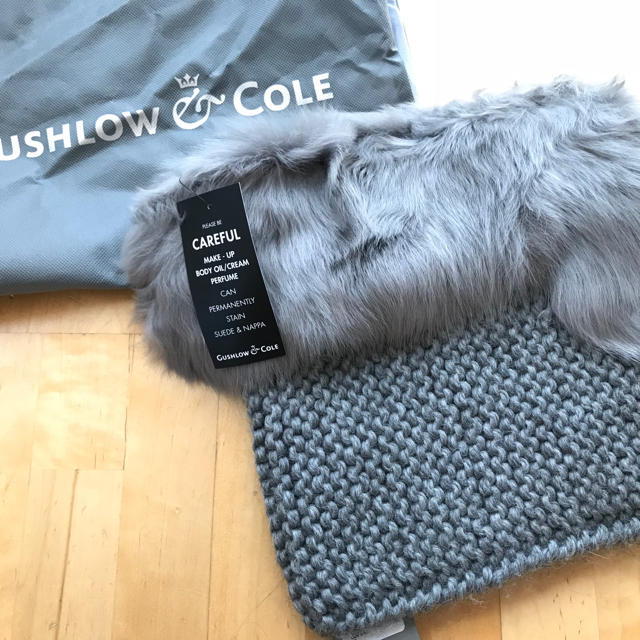 DEUXIEME CLASSE(ドゥーズィエムクラス)の新品 GUSHLOW&COLE ムートン ニット スヌード grey レディースのファッション小物(スヌード)の商品写真