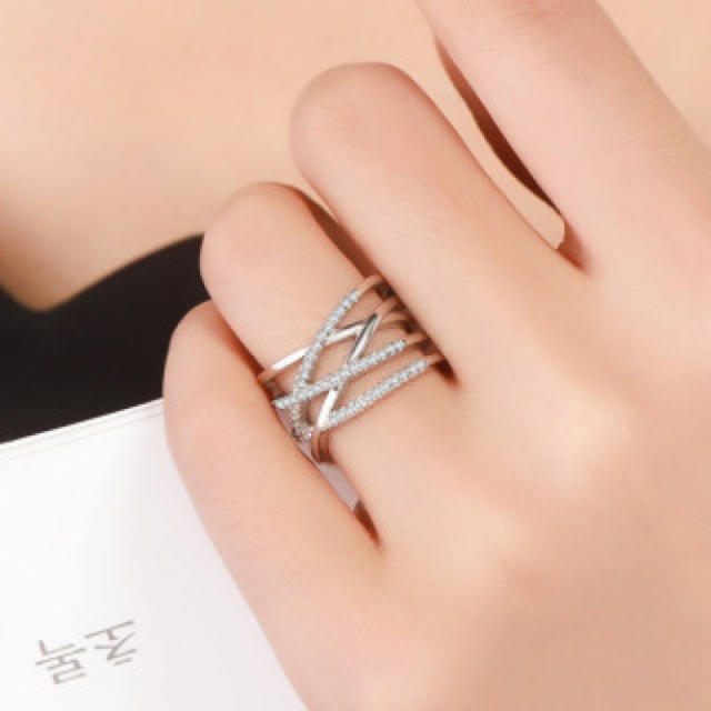 オシャレ度アップ シルバー925 指輪 リング 編みデザイン  レディースのアクセサリー(リング(指輪))の商品写真