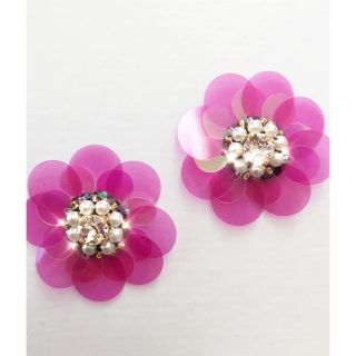 女子力フラワーSWAROVSKI×FLOWER(ピアス)