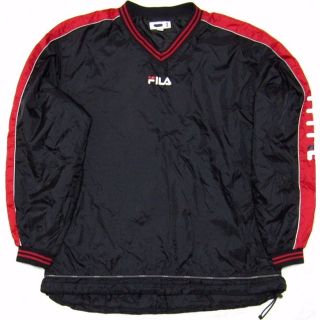 フィラ(FILA)の子160 FILA フィラ Vネック中綿ジャケット ブラック(ジャケット/上着)