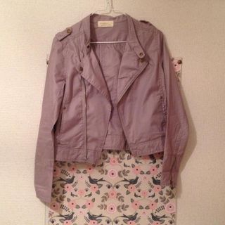 ダブルクローゼット(w closet)のw closetコットングレーライダース(ライダースジャケット)