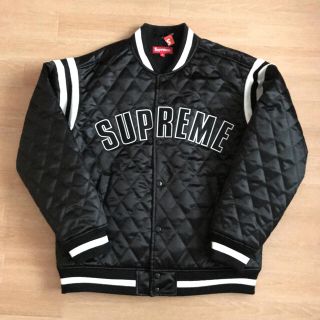 シュプリーム(Supreme)のSupreme Quilted Satin Varsity Jacket(スタジャン)