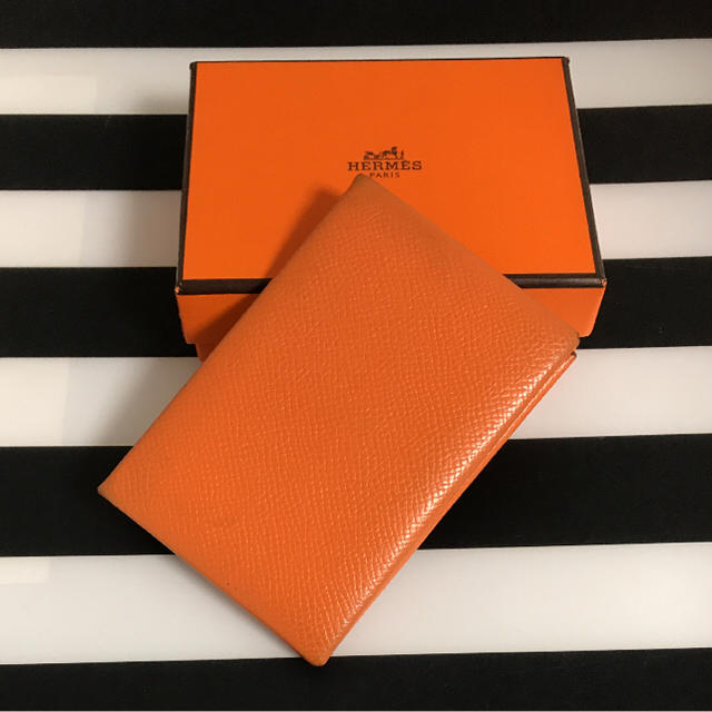 【ほぼ美品】エルメス HERMES カルヴィ カードケース 名刺入れ 正規品