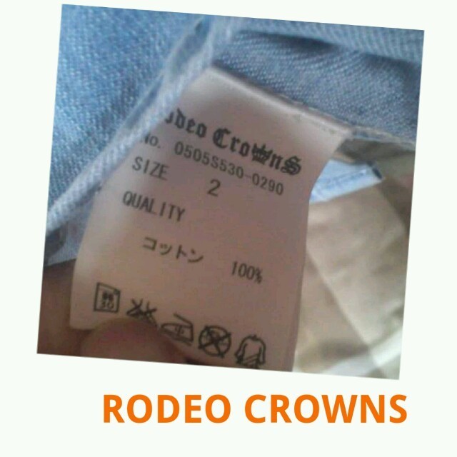 RODEO CROWNS(ロデオクラウンズ)のRODEO♡デニムシャツ レディースのトップス(シャツ/ブラウス(長袖/七分))の商品写真