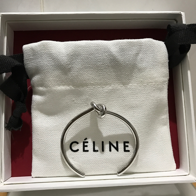 【お気に入り】 celine シルバーバングル（正規品） CELINE - ブレスレット/バングル