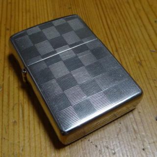 ジッポー(ZIPPO)のZIPPO エッチング チェック柄 両面加工 市松模様(タバコグッズ)