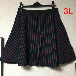 フレアスカート 3L(ひざ丈スカート)