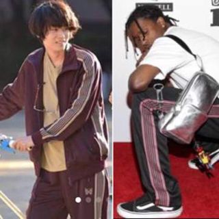 佐野玲於 asap rocky needles トラックパンツ