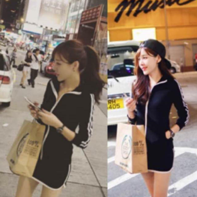EMODA(エモダ)の韓国 sasa ジャージセットアップ ファッション レディースのトップス(トレーナー/スウェット)の商品写真