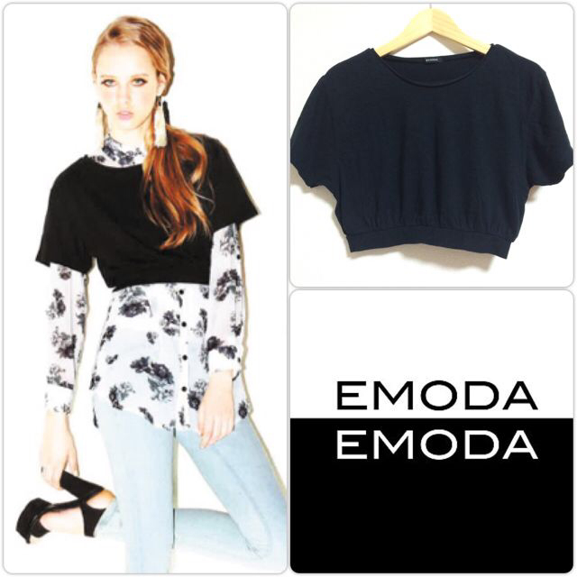 EMODA(エモダ)のEMODA♡ショートトップス レディースのトップス(カットソー(半袖/袖なし))の商品写真