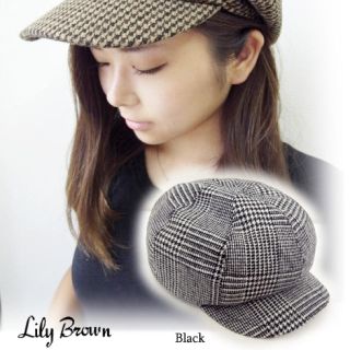 リリーブラウン(Lily Brown)の専用♩リリーブラウン キャスケット グランチェック(キャスケット)