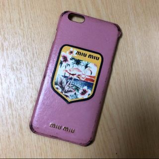 ミュウミュウ(miumiu)の正規品 miumiu iPhoneケース iPhone6Splus ピンク (iPhoneケース)