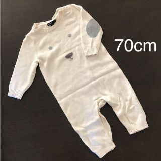 ベビーギャップ(babyGAP)の70cm ベビーギャップ ニットロンパース  シロクマ 白くま(カバーオール)