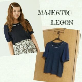 マジェスティックレゴン(MAJESTIC LEGON)の５分袖パール付PO❁(Tシャツ(長袖/七分))