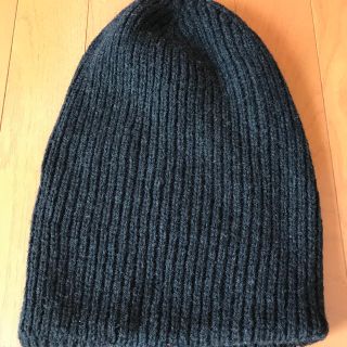 ナンバーナイン バルーンニットキャップ ブラック グレー 新品同様