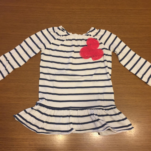 babyGAP(ベビーギャップ)のbaby gap ボーダーワンピース 90 キッズ/ベビー/マタニティのキッズ服女の子用(90cm~)(ワンピース)の商品写真