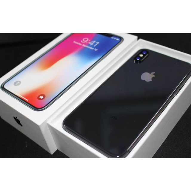 Apple(アップル)のiPhoneX 64GB スペースグレイ SIMフリー ほぼ未使用 スマホ/家電/カメラのスマートフォン/携帯電話(スマートフォン本体)の商品写真