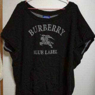 バーバリーブルーレーベル(BURBERRY BLUE LABEL)のバーバリー　ニット地　半袖(カットソー(半袖/袖なし))