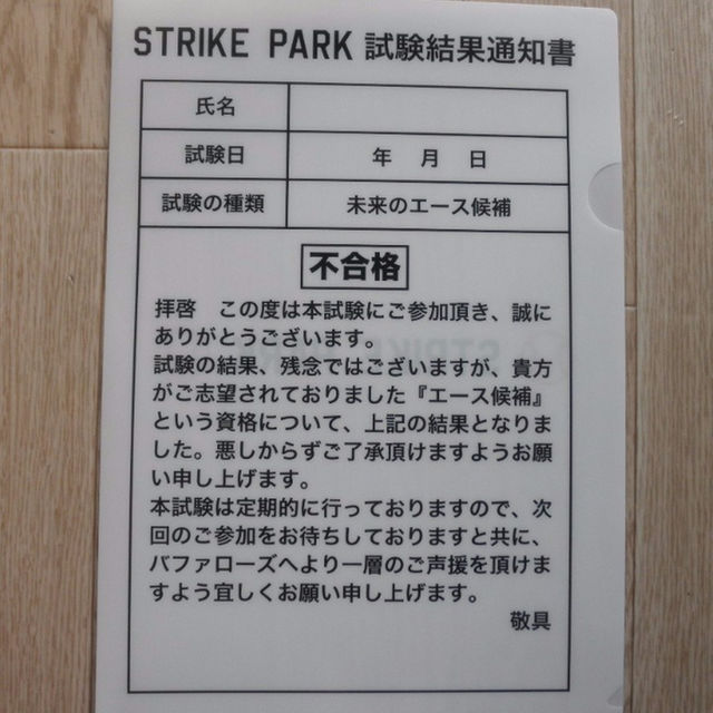 オリックス・バファローズ(オリックスバファローズ)のオリックス★タオル&クリアファイル★京セラドーム限定ストラックアウト スポーツ/アウトドアの野球(記念品/関連グッズ)の商品写真