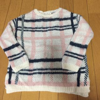 ザラキッズ(ZARA KIDS)のzaragirls チェックニット(ニット)