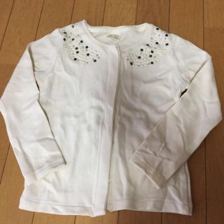 ザラキッズ(ZARA KIDS)のzaragirls  パール付きキラキラカーディガン(カーディガン)