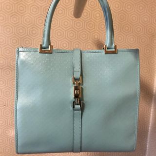 グッチ(Gucci)のGUCCI   GG柄ジャッキーレザーハンドバッグ(ハンドバッグ)