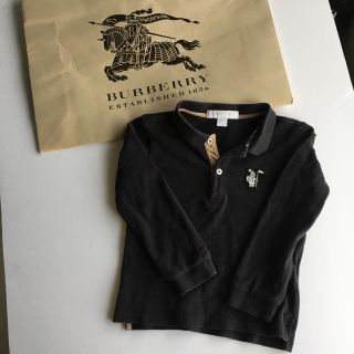 バーバリー(BURBERRY)のバーバリーナイト柄長袖ポロシャツ2y90cm(Tシャツ/カットソー)