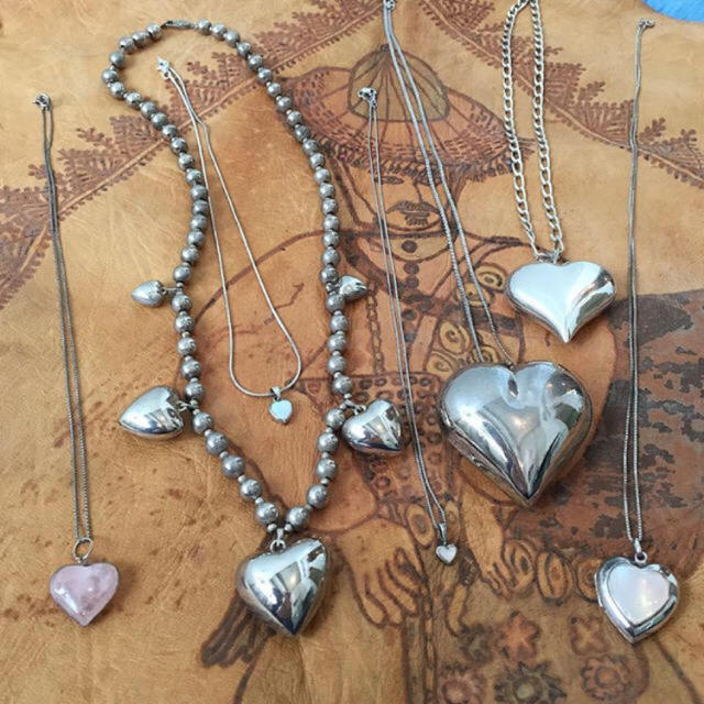 Lochie(ロキエ)のvintage heart silver necklace レディースのアクセサリー(ネックレス)の商品写真