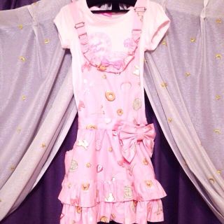 アンジェリックプリティー(Angelic Pretty)のアンプリ2012福袋サロペットSet(ひざ丈ワンピース)