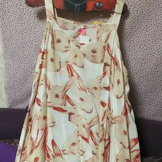 あちゃちゅむ うさぎ ワンピース 大人 ロンパース ウサギ 兎