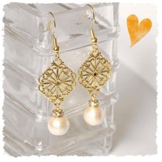 10♡コットンパールピアス♡(ピアス)